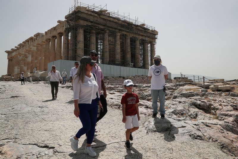 Opening of the Acropolis archaeological site, following the easing of measures against the spread of the coronavirus disease (COVID-19)