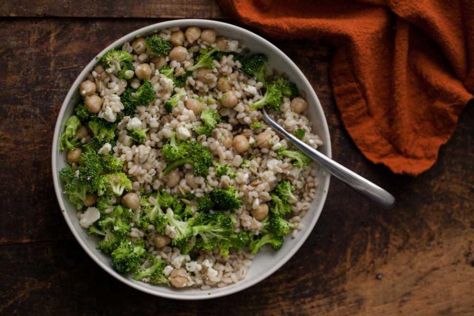 <a href="https://naturallyella.com/broccoli-barley-bowl/">Broccoli Barley Bowl</a> from <a href="https://naturallyella.com">Naturally Ella</a>