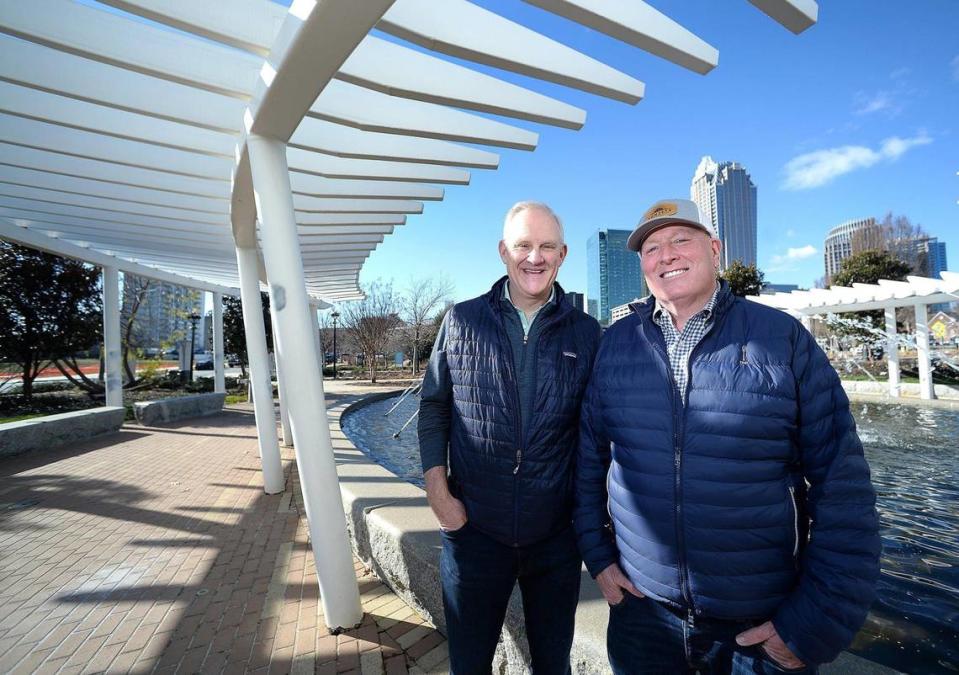 Rob Pedlow, left, and Bob Durkin have had success with country music festivals in South Carolina and New Jersey. With Lovin’ Life, they’re trying it at home.