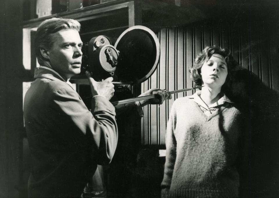 Actors Karlheinz Bohm and Moira Shearer in the movie Peeping Tom, UK 1960