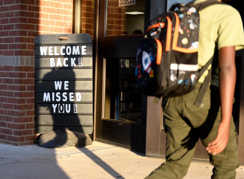 Students go back to school at Frenship Upland Heights Elementary, Wednesday, Aug. 16, 2023.