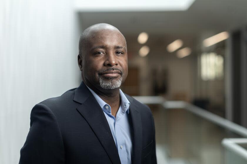 LOS ANGELES, CA - JANUARY 08: Councilmember Marqueece Harris-Dawson is running for reelection for a seat in L.A. City Council District 8 this year. Photographed on Monday, Jan. 8, 2024 in Los Angeles, CA. (Myung J. Chun / Los Angeles Times)