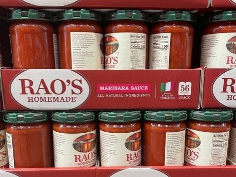 Rao's sauce display  at Costco