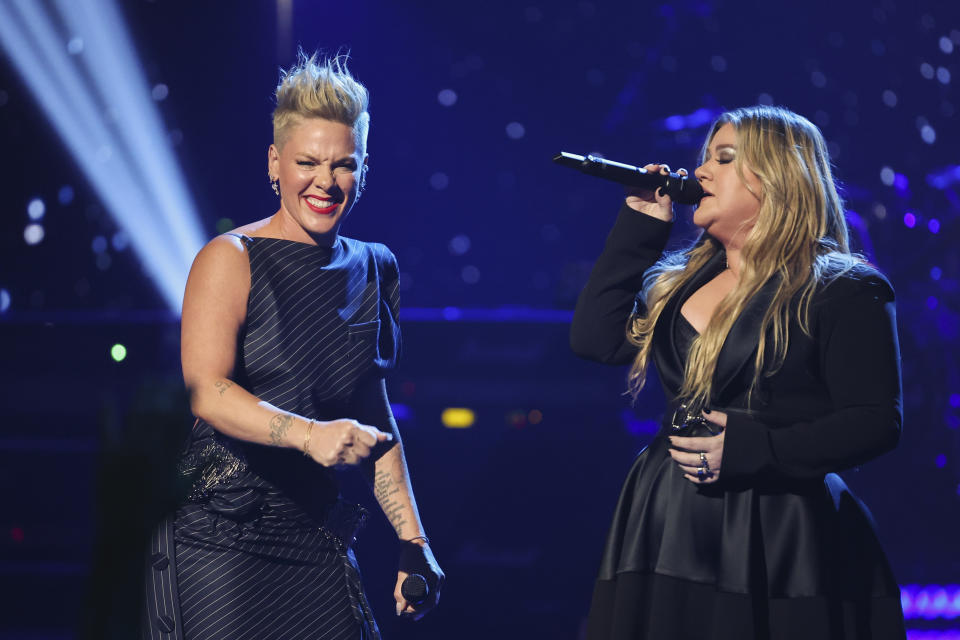 Pink and Kelly Clarkson