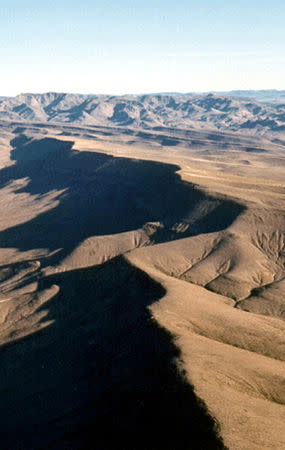 FILE PHOTO: The remote site of Yucca Mountain, Nevada, is seen in this undated photo. REUTERS/Stringer