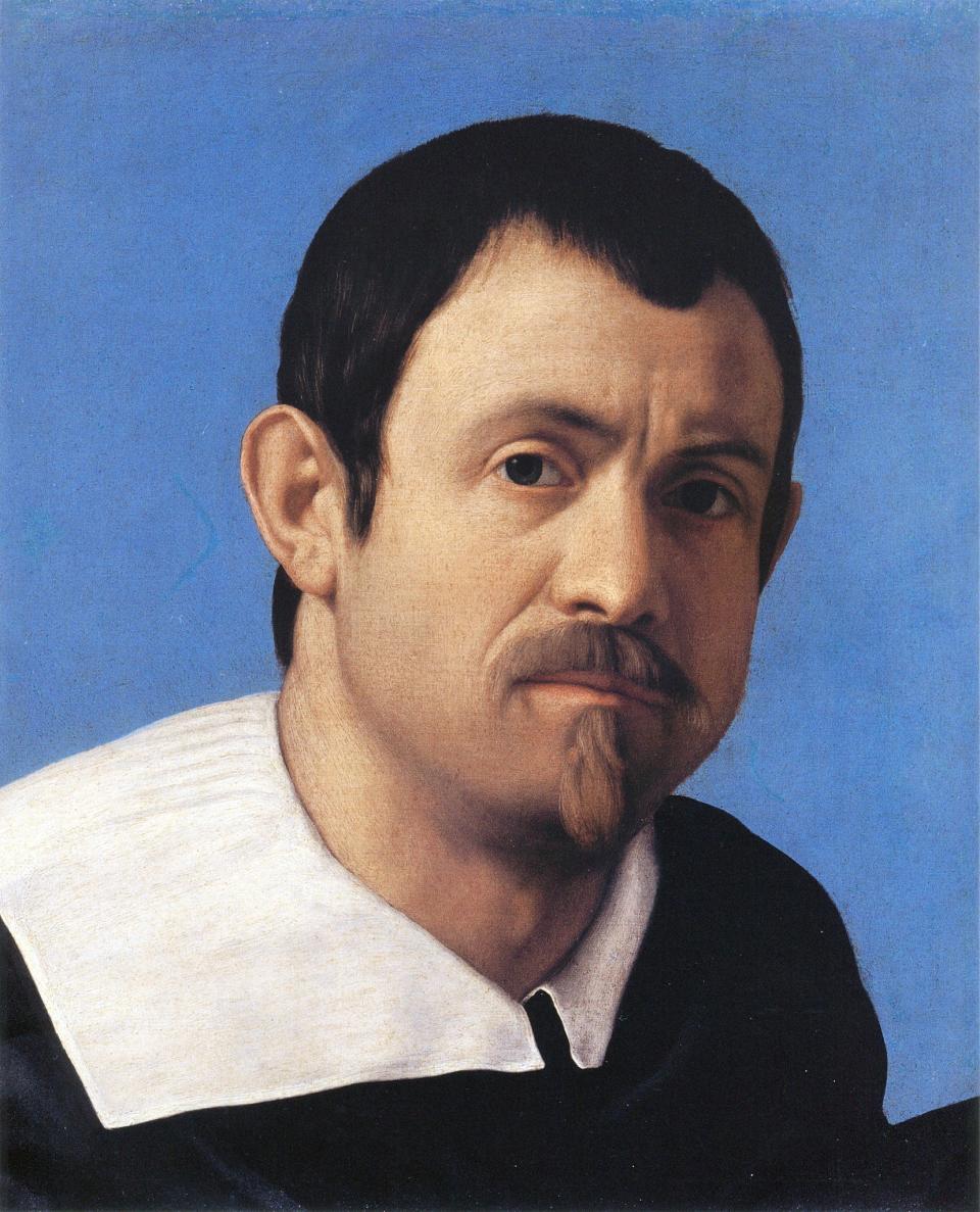 Sassoferrato, shown in this self-portrait, drew inspiration from Renaissance works. Self-Portrait, c. 1650. Oil on canvas, Uffizi Gallery, Self-Portrait Collection, Florence.