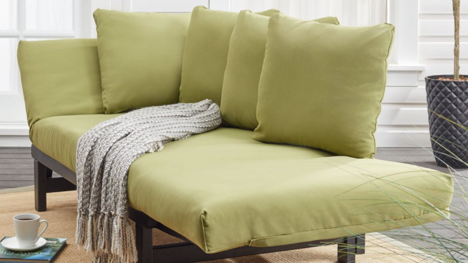 The best part about this daybed? Its comfy cushions make the perfect spot for lounging–or even better–napping!