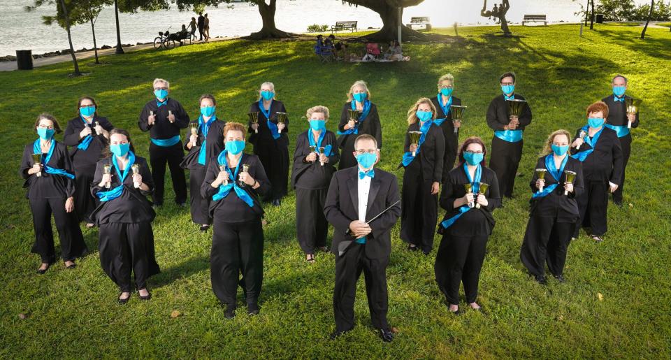 Ring Sarasota, a handbell ensemble, joins with the Pops Orchestra for a holiday concert.