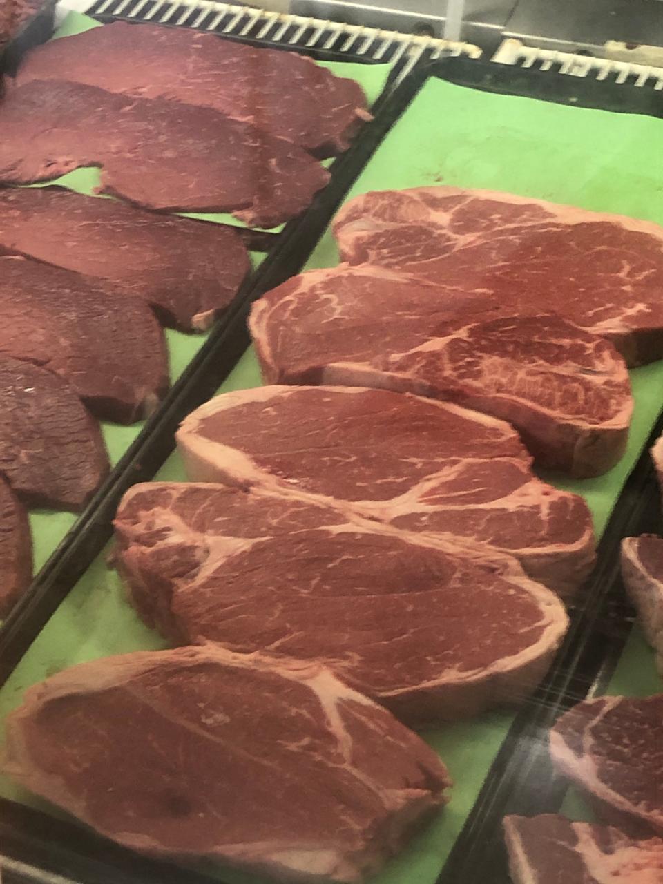 Rose's Hillcrest Market in Alliance has been in business for 23 years, supplying customers and restaurants with meat. Pictured here is steak in one of the displays. The store is closing Tuesday.