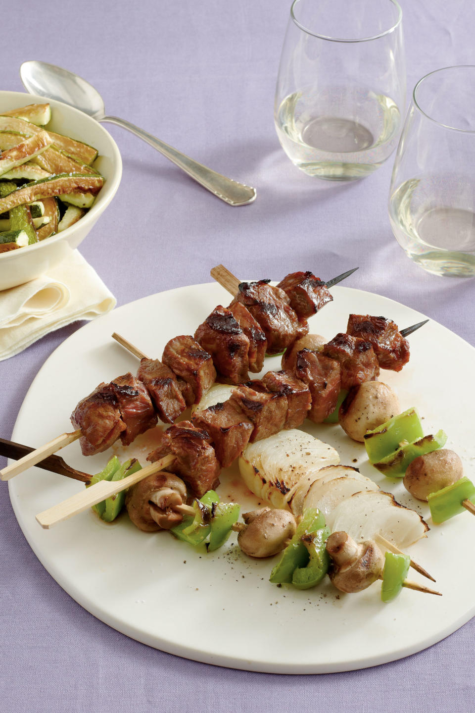 Grilled Steak and Vegetable Kabobs