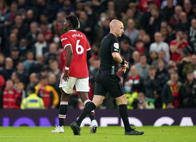 Paul Pogba was sent off against Liverpool 