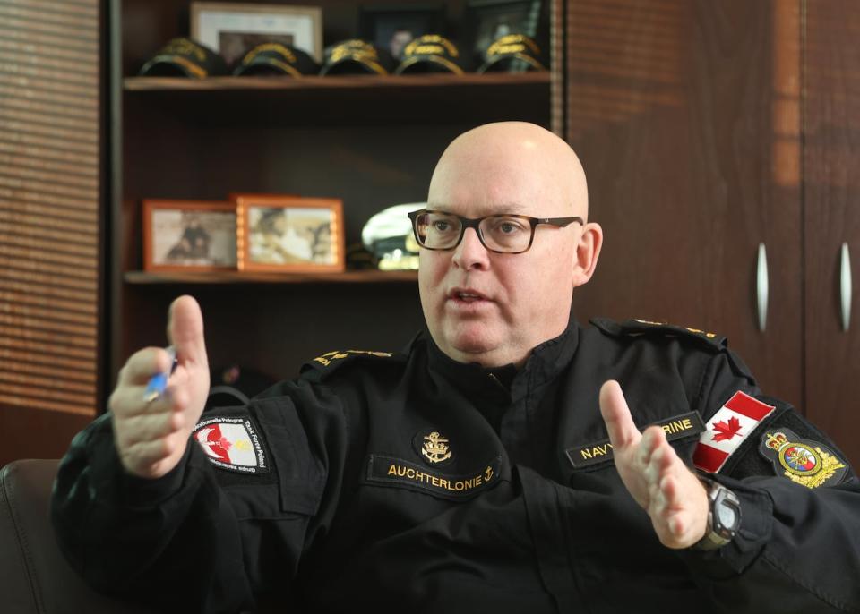 Commander of the Canadian Joint Operations Command (CJOC) Vice-Admiral Bob Auchterlonie speaks during an interview in Ottawa on Wednesday, December 14, 2022.