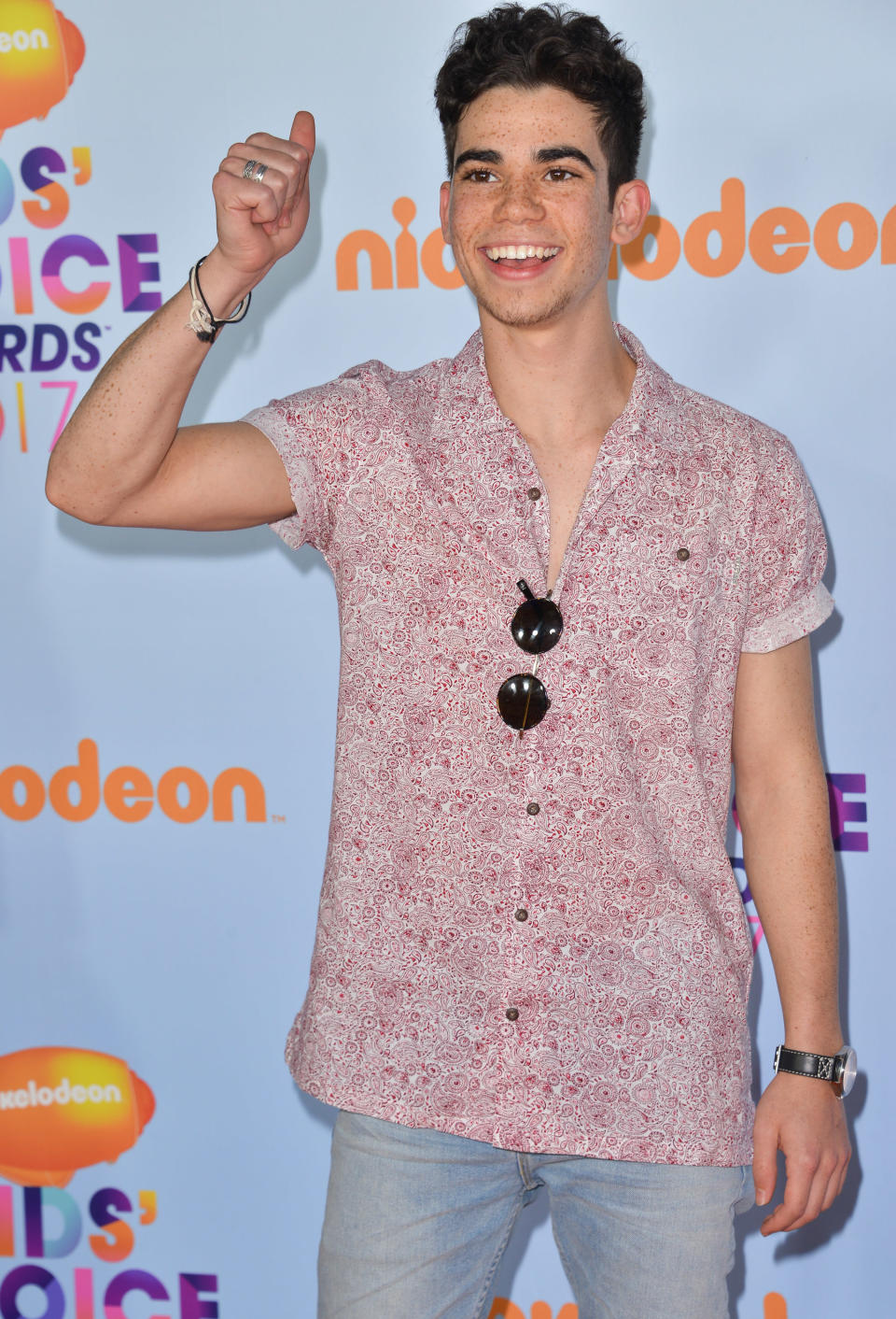 Cameron Boyce at Nickelodeon's 2017 Kids' Choice Awards at USC Galen Center on March 11, 2017 in Los Angeles, California. (Photo by Sthanlee Mirador) *** Please Use Credit from Credit Field ***