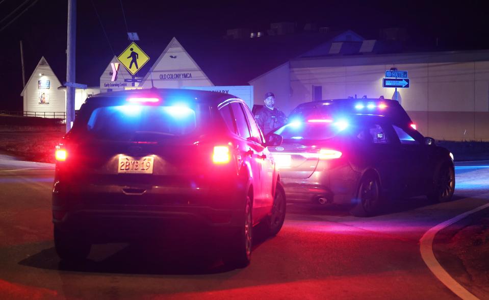 Police, including the Southeastern Massachusetts Law Enforcement Council SWAT unit, responded to South Street in East Bridgewater for a barricaded suspect, Wednesday, Jan. 31, 2024.