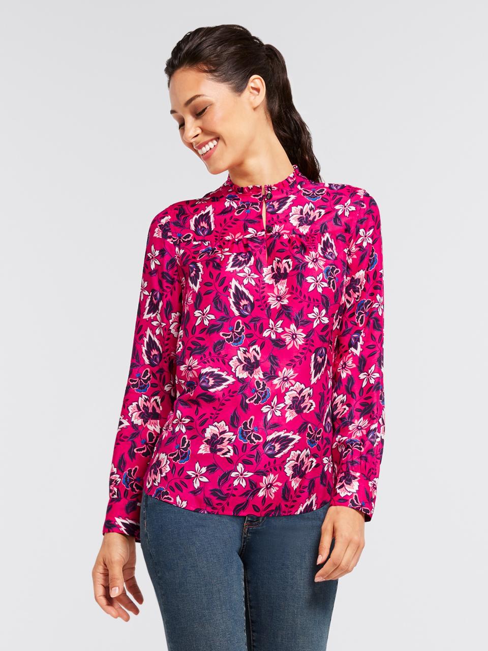 7) Francie Floral Katherine Top