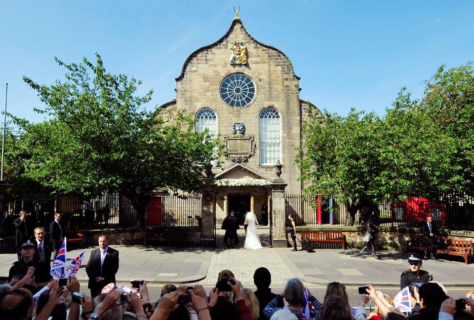 The wedding took place at Canongate Kirk in Edinburgh, Scotland — a small venue by royal wedding standards with about 400 guests. Zara's mother, Princess Anne, also got married in Scotland.