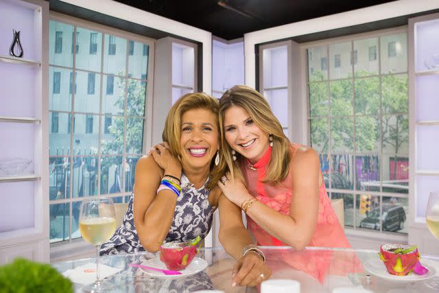 <p>Nathan Congleton/NBCU Photo Bank/Getty </p> Hoda Kotb and Jenna Bush Hager