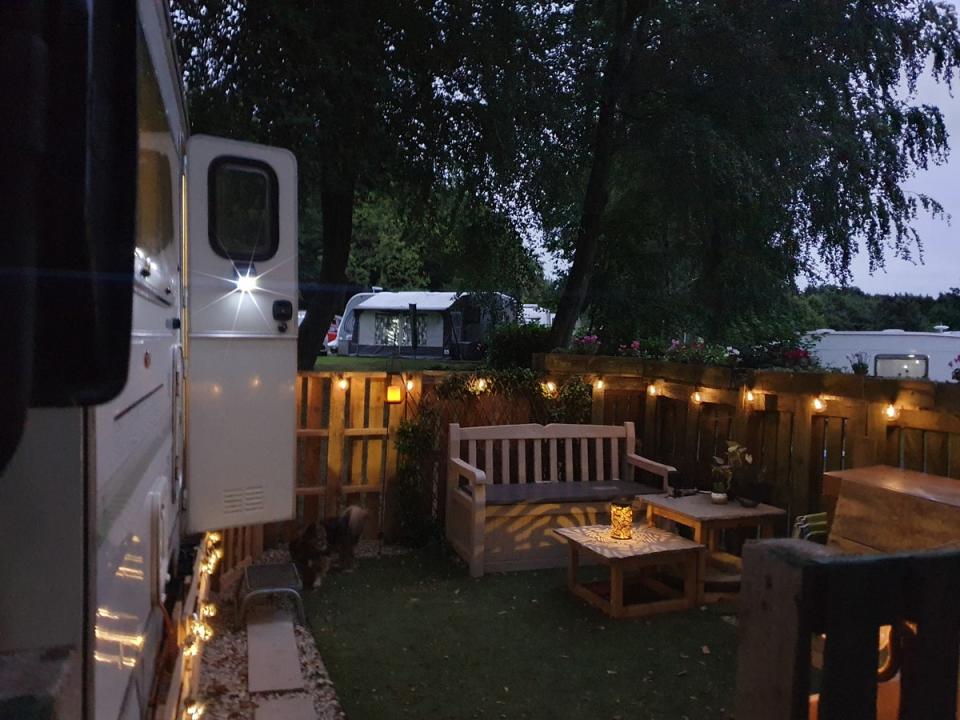 Designer Nicky Cash’s motorhome garden space (Nicky Cash)