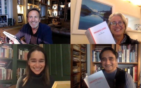 Robert Lindsay, Emma Thompson, Emilia Clarke and Sanjeev Bhaskar did a live table read of Noel Coward's Private Lives