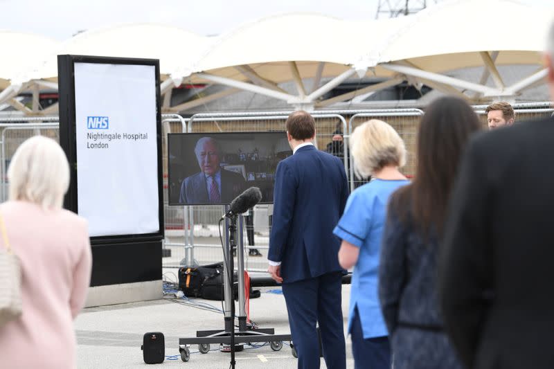 Opening of the NHS Nightingale Hospital at the ExCel centre, due to the spread of coronavirus disease (COVID-19), in London