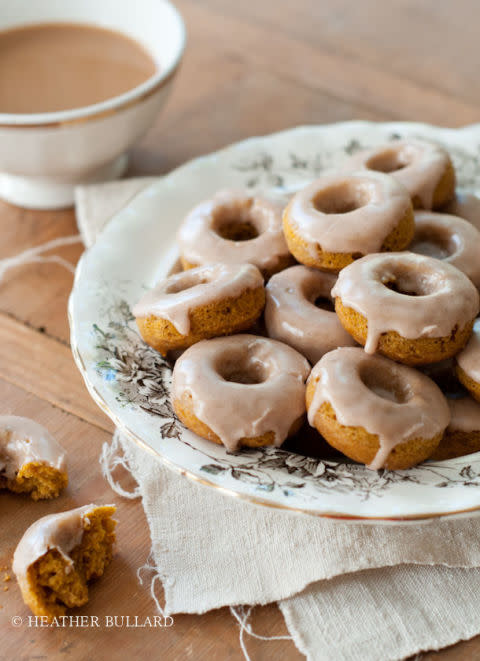 Cider Glazed Pumpkin Donuts