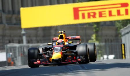 Formula One - F1 - Azerbaijan Grand Prix - Baku, Azerbaijan - June 24, 2017. Red Bull Racing's Max Verstappen drives during the third practice session. REUTERS/David Mdzinarishvili