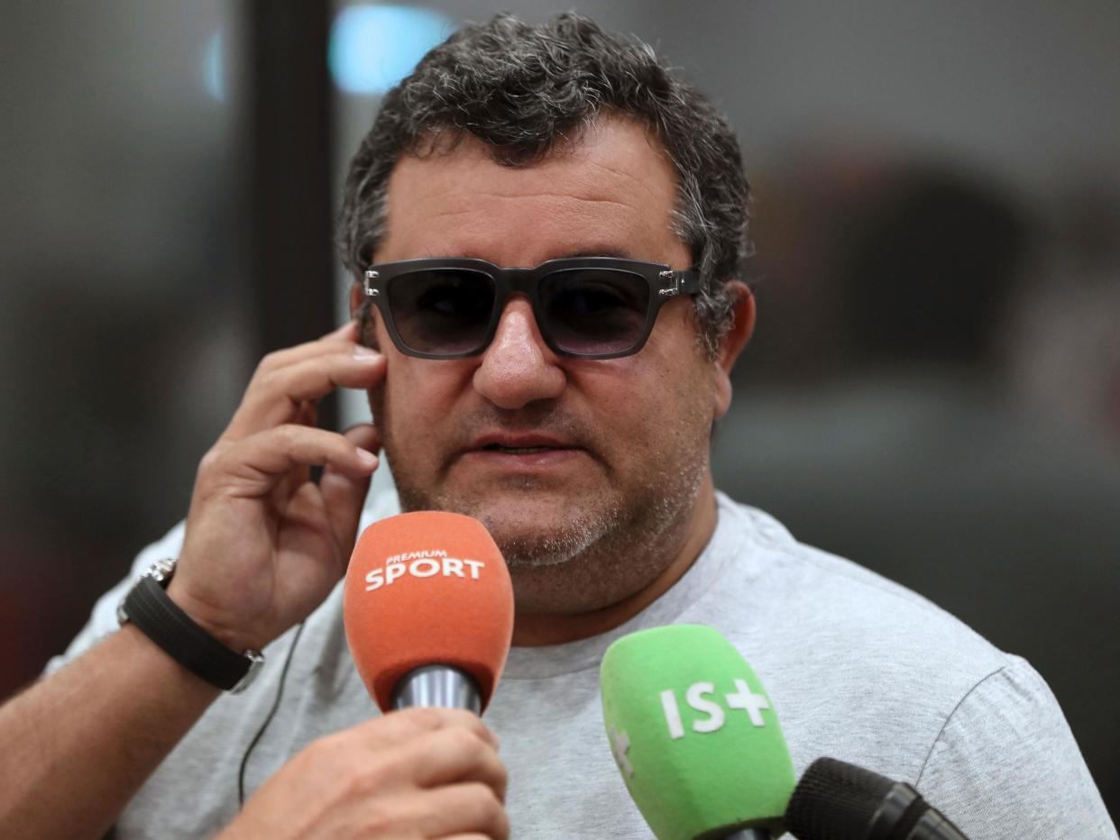 Mino Raiola had five players on Manchester United's books at the start of the year: Getty