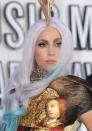 <p>Gaga wore a Renaissance art-inspired gown to make her grand entrance!</p>