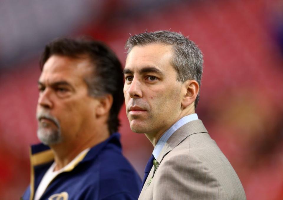 Rams COO Kevin Demoff and head coach Jeff Fisher