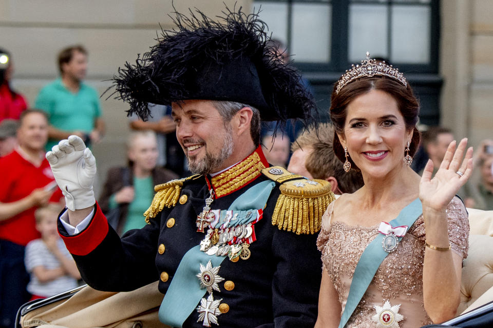 Love was in the air for Frederik’s 50th birthday celebrations. Photo: Getty