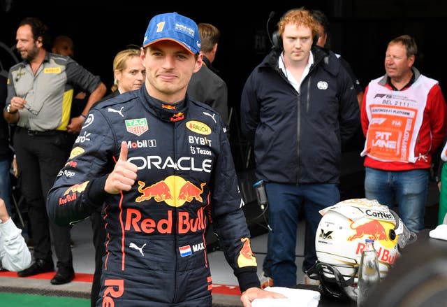 Max Verstappen took pole position but was demoted to 15th
