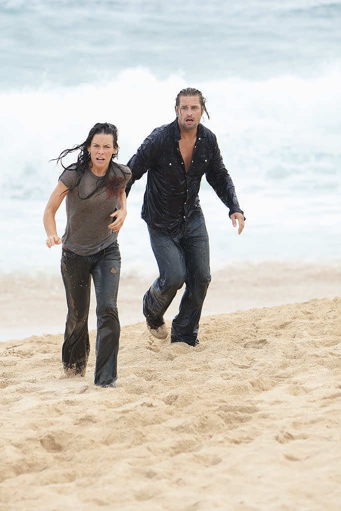 Evangeline Lilly and Josh Holloway in "The End"<span class="copyright">Mario Perez/Disney General Entertainment Content via Getty Images</span>