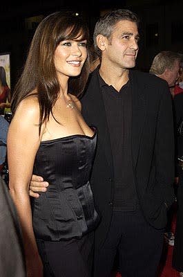 Catherine Zeta Jones and George Clooney at the LA premiere of Universal's Intolerable Cruelty