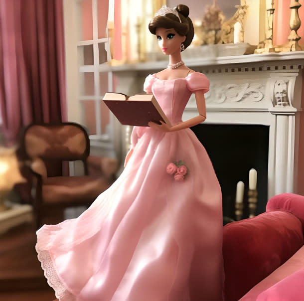 photo of the historical figure as a plastic Barbie doll