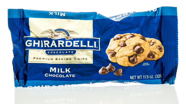 Bag of Ghirardelli chocolate chips