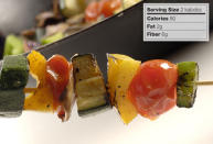 <div class="caption-credit"> Photo by: getty</div><b>BEST:</b> <b>Vegetable Kabobs</b> <br> Grilled vegetable kabobs offer a nutritious, low-calorie alternative to fried onions. If this isn't on the menu, ask for a side of grilled vegetables as your appetizer. Veggie kabobs are also easy to make -- try skewering onions, red and green bell peppers, mushrooms, tomatoes, and zucchini. Brush with a lower-fat garlic and herb marinade. Two large kabobs will have about 75 calories.