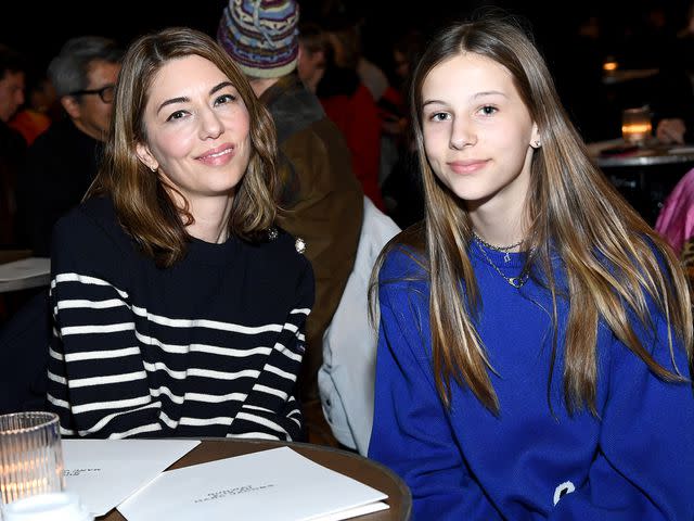 <p>Dimitrios Kambouris/Getty</p> Sofia Coppola and Romy Mars at the Marc Jacobs Fall 2020 runway show in New York City in February 2020