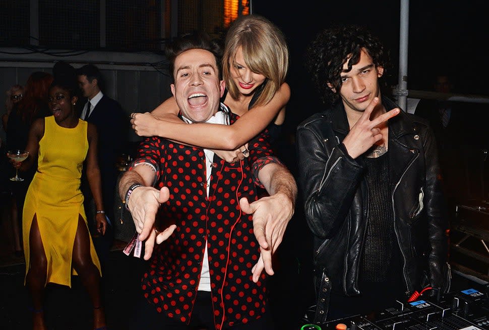 Nick Grimshaw, Taylor Swift and Matty Healy