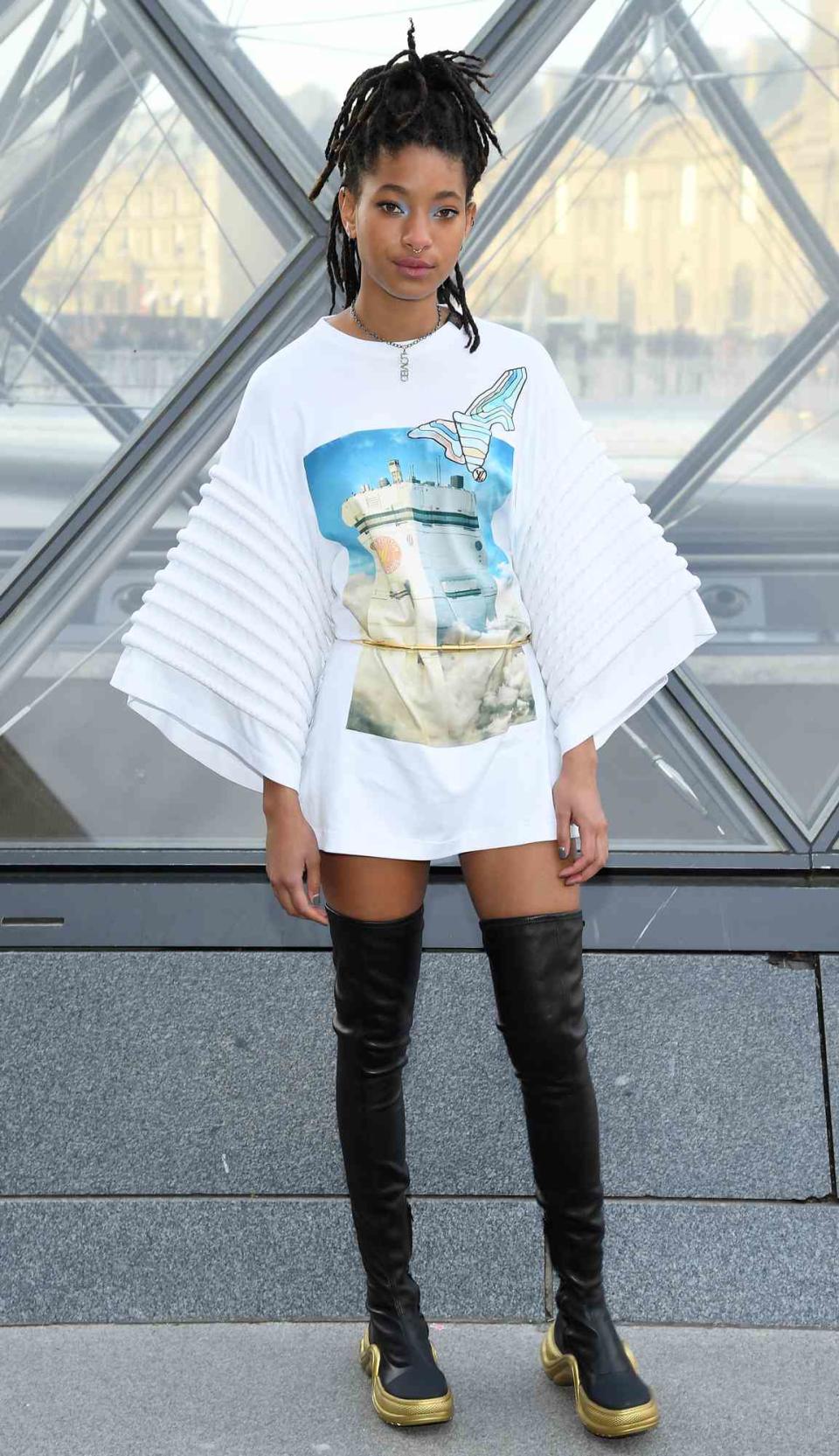 Willow Smith attends the Louis Vuitton show as part of the Paris Fashion Week Womenswear Fall/Winter 2019/2020 on March 05, 2019 in Paris, France