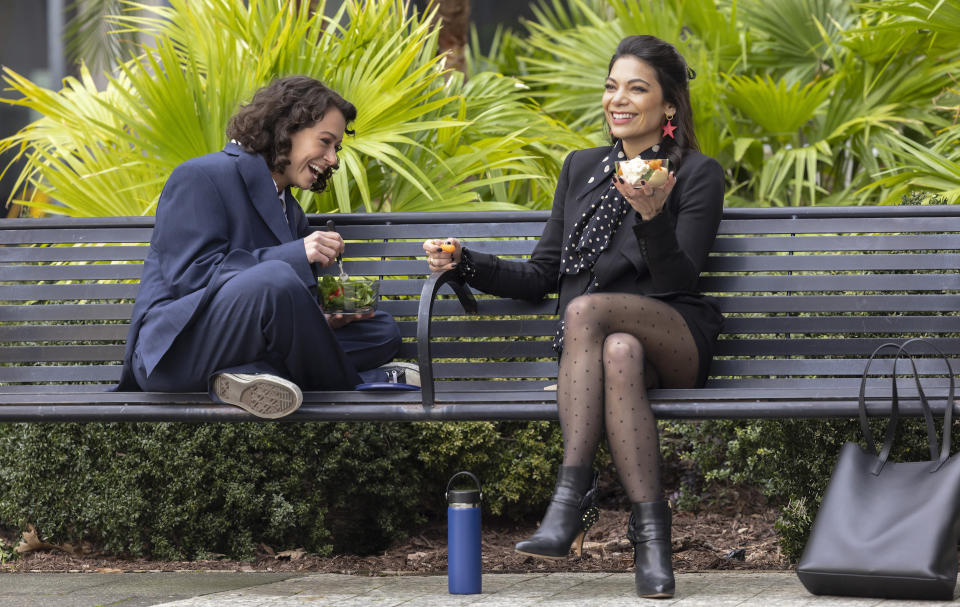 Tatiana Maslany and Ginger Gonzaga in “She-Hulk: Attorney At Law” - Credit: Chuck Zlotnick / Marvel Studios