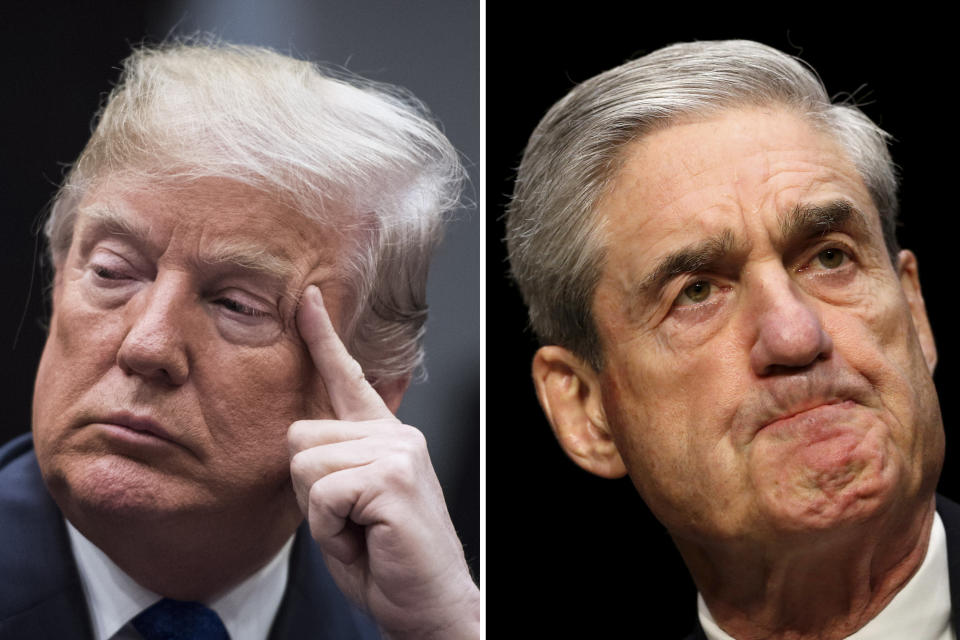 President Donald Trump, left, and special counsel Robert Mueller, right. (Photo: The Washington Post via Getty Images)