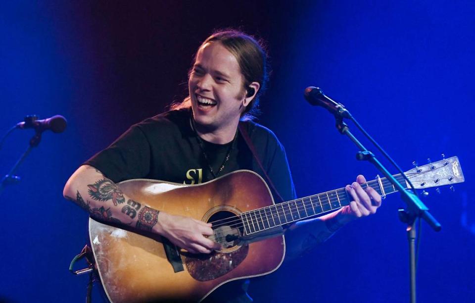 Billy Strings and his band, seen at a 2019 show at the Cat’s Cradle in Carrboro, is nominated for an IBMA Entertainer of the Year award and other awards.