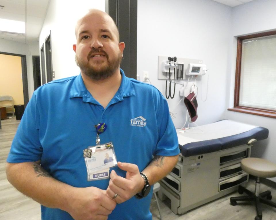 James Secrest, practice manager, discusses the services offered at Bucyrus Health and Wellness Center.