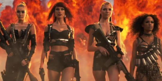 Taylor Swift + her “Bad Blood” crew