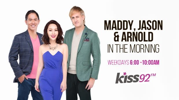 Kiss92FM DJs Arnold, Maddy and Jason (Source: Kiss92FM)