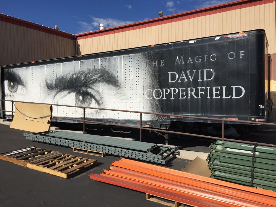 Older billboard for magician David Copperfield in Las Vegas