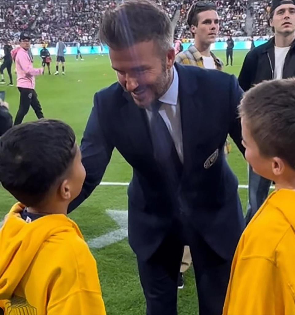 PHOTO: Halle Berry shared on Instagram photos of her son meeting soccer legend David Beckham. (@halleberry/Instagram)