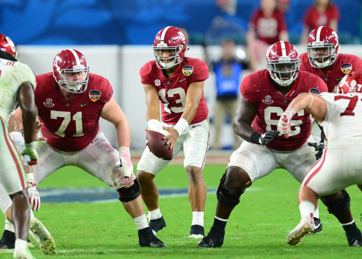 Tua Tagovailoa will have a lot of family in attendance on Monday night. (Getty Images)