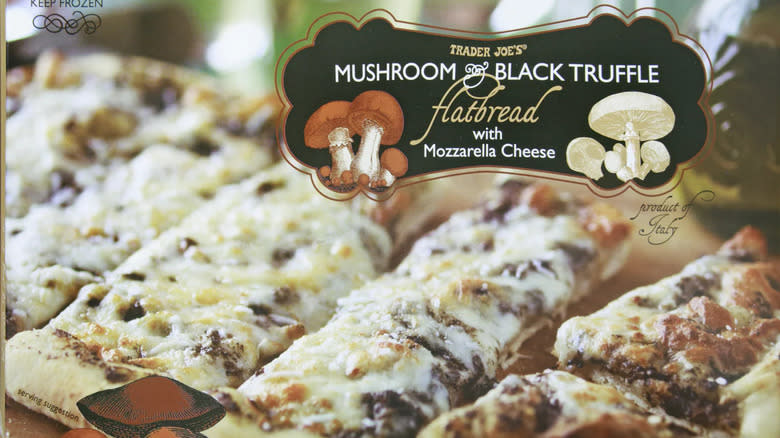 Frozen truffle mushroom pizza box