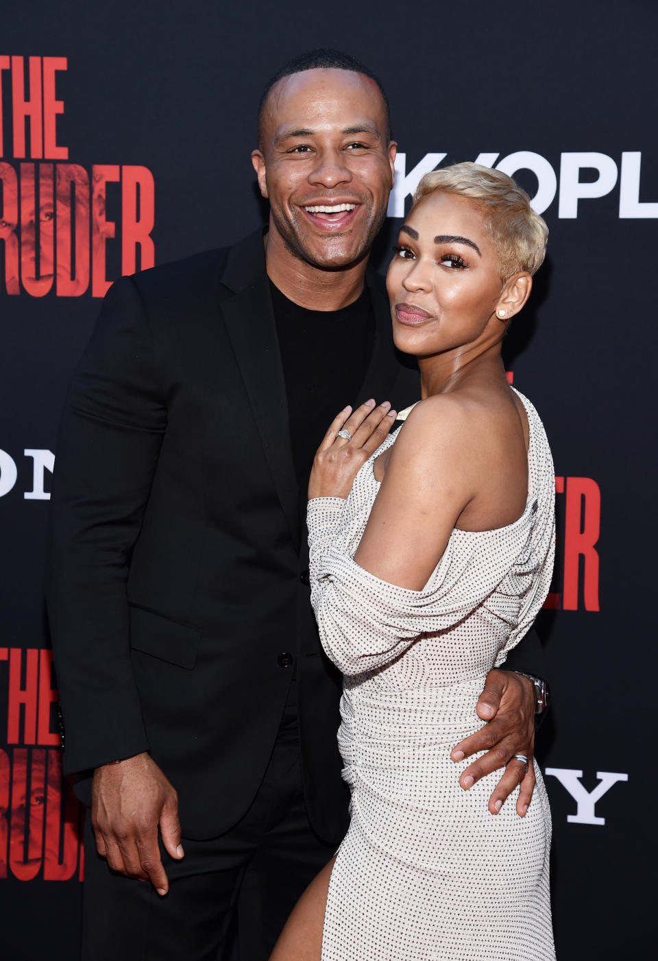 Meagan Good and her husband DeVon Franklin at the premiere of "The Intruder"on May 1, 2019. (Photo:  Amanda Edwards/FilmMagic)